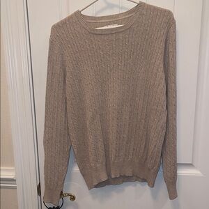 Kim Rogers Beige Cable Knit Sweater